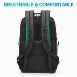 SUIKIHUM Expandable Business Backpack with 17" Laptop Compartment - Waterproof, Airline Approved, 33L - 42L Capacity, for Work & Travel, Black