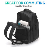 SUIKIHUM Expandable Business Backpack with 17" Laptop Compartment - Waterproof, Airline Approved, 33L - 42L Capacity, for Work & Travel, Black
