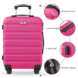 Suitour 4 Piece Luggage Sets, Hard Shell Suitcase Set with Spinner Wheels 16 20 24 28inch Travel Sets(Rose Red)