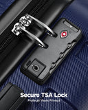 Suitour Luggage 3 Piece Sets Hard Shell Luggage Set Spinner Wheels, TSA Lock, 20 24 28 inch Travel Suitcase Sets, Dark Blue