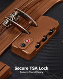 Suitour Luggage 3 Piece Sets Hard Shell Luggage Set with Spinner Wheels, TSA Lock, 20 24 28 inch Travel Suitcase Sets (Black Brown)