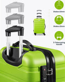 Suitour Luggage 3 Piece Sets Hard Shell Luggage Set with Spinner Wheels, TSA Lock, 20 24 28 inch Travel Suitcase Sets, Lime Green