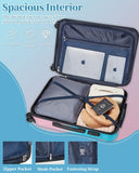 sukiost Checked Luggage, 24 Inch Hardside Suitcase, Lightweight Hardshell with TSA Lock, Large Suitcase with Spinner Wheels
