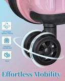 sukiost Checked Luggage, 24 Inch Hardside Suitcase, Lightweight Hardshell with TSA Lock, Large Suitcase with Spinner Wheels