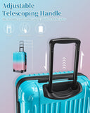 sukiost Checked Luggage, 24 Inch Hardside Suitcase, Lightweight Hardshell with TSA Lock, Large Suitcase with Spinner Wheels