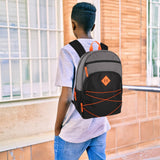 Summit Ridge Backpacks with Bungee Cord Front | 17” Multi Pocket Backpack for Adults, College, Travel (Grey/Black)