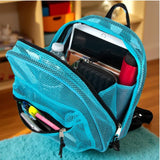 Summit Ridge Mini 11 Inch Mesh Backpack for Women, Men, Beach Toys, Pool, and Swimming Gear; Mini Transparent Backpacks with Padded Straps (Aqua)