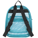 Summit Ridge Mini 11 Inch Mesh Backpack for Women, Men, Beach Toys, Pool, and Swimming Gear; Mini Transparent Backpacks with Padded Straps (Aqua)