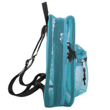 Summit Ridge Mini 11 Inch Mesh Backpack for Women, Men, Beach Toys, Pool, and Swimming Gear; Mini Transparent Backpacks with Padded Straps (Aqua)
