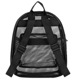 Summit Ridge Mini 11 Inch Mesh Backpack for Women, Men, Beach Toys, Pool, and Swimming Gear; Mini Transparent Backpacks with Padded Straps (Black)