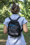 Summit Ridge Mini 11 Inch Mesh Backpack for Women, Men, Beach Toys, Pool, and Swimming Gear; Mini Transparent Backpacks with Padded Straps (Black)