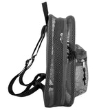 Summit Ridge Mini 11 Inch Mesh Backpack for Women, Men, Beach Toys, Pool, and Swimming Gear; Mini Transparent Backpacks with Padded Straps (Grey)