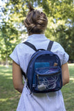 Summit Ridge Mini 11 Inch Mesh Backpack for Women, Men, Beach Toys, Pool, and Swimming Gear; Mini Transparent Backpacks with Padded Straps (Navy)