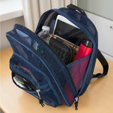 Summit Ridge Mini 11 Inch Mesh Backpack for Women, Men, Beach Toys, Pool, and Swimming Gear; Mini Transparent Backpacks with Padded Straps (Navy)