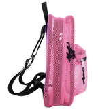 Summit Ridge Mini 11 Inch Mesh Backpack for Women, Men, Beach Toys, Pool, and Swimming Gear; Mini Transparent Backpacks with Padded Straps (Pink)