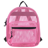 Summit Ridge Mini 11 Inch Mesh Backpack for Women, Men, Beach Toys, Pool, and Swimming Gear; Mini Transparent Backpacks with Padded Straps (Pink)