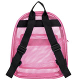 Summit Ridge Mini 11 Inch Mesh Backpack for Women, Men, Beach Toys, Pool, and Swimming Gear; Mini Transparent Backpacks with Padded Straps (Pink)