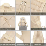 Sunborls School Travel Laptop Backpack Teen Girls Weekend Leisure Vacation Rucksacks Unisex 15.6in Handmade Rope Decoration Student Cute Lightweight High - Capacity The Gift Bookbag (Off - White)