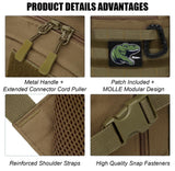 SunForMorning Kids Tactical Backpack Army Molle Bookbag Military Boys Backpack for School, Outdoor, Camping (Includes 2 Patches +1 Carabiner), Brown