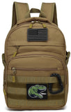 SunForMorning Kids Tactical Backpack Army Molle Bookbag Military Boys Backpack for School, Outdoor, Camping (Includes 2 Patches +1 Carabiner), Brown