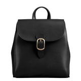 SUNLIGHT LEAVES Simple Vegan Leather Flap 3 Way Convertible Backpack For Women Classic Vintage Faux Leather Fashion Daypack (Black)