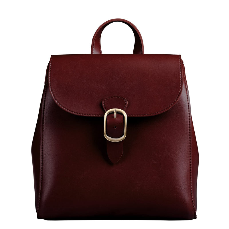 SUNLIGHT LEAVES Simple Vegan Leather Flap 3 Way Convertible Backpack For Women Classic Vintage Faux Leather Fashion Daypack (Red)