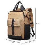 SUNNY BIRD Laptop Backpack, 15.6 Inch Laptop Work Bag, Wide Open Casual Daypack for Women, Men and Adult (Brown)