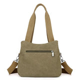 Sunshinejing Women's Canvas Purse Small Shoulder Tote Work Crossbody Bag Multi - pocket Handbag (Army Green)