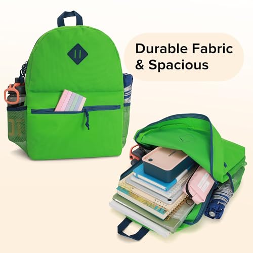 SUPRANICE 6-Pack 17" Bulk Backpacks for School, Assorted 6 Colors, Durable Bookbags for Students, School Drives, Donations, and Giveaways