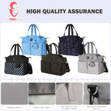 SUPROMOMI Diaper Tote: Large Baby Bag for Boy Girl,Shoulder Mommy Bag Can Make Twins and 2 Kids Nappy Package Mom Hospital Use Grey