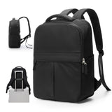 suratio Small Black Laptop Backpack for Women - 14 Inch Laptop Compartment, Lightweight Waterproof Travel Backpack for College, Work