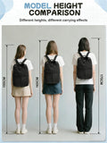 suratio Small Black Laptop Backpack for Women - 14 Inch Laptop Compartment, Lightweight Waterproof Travel Backpack for College, Work