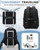 suratio Small Black Laptop Backpack for Women - 14 Inch Laptop Compartment, Lightweight Waterproof Travel Backpack for College, Work