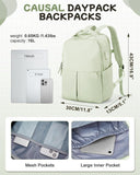 suratio Small Laptop Backpack for Women - 14 Inch Laptop Compartment, Lightweight Waterproof Travel Backpack for College, Work, Green