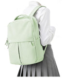 suratio Small Laptop Backpack for Women - 14 Inch Laptop Compartment, Lightweight Waterproof Travel Backpack for College, Work, Green