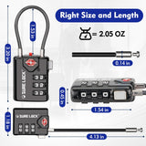 SURE LOCK TSA Compatible Travel Luggage Locks, Inspection Indicator, Easy Read Dials - 2 pack