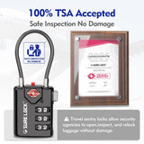 SURE LOCK TSA Compatible Travel Luggage Locks, Inspection Indicator, Easy Read Dials - 2 pack
