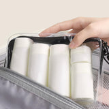 Suteng Travel Bottles for Toiletries, 5 Pack Travel Size Containers, TSA Approved Leak Proof - Silicone Toiletry Containers with Clear Bag for Shampoo, Conditioner & Lotion, Travel Essentials (White)