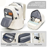 suwasp Large Travel Backpack for Women Men Mochila Airline Approved Carry On Personal Item Backpack Bag Frontier Airlines Personal Item Travel Bag Flight Approved Luggage Backpack - White