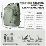 suwasp Large Travel Backpack for Women Men Mochila Airline Approved Carry On Personal Item Backpack Bag Frontier Airlines Personal Item Travel Bag Flight Approved Luggage Backpack - Green