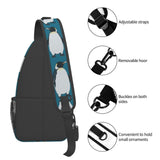 SVEFDOC Men Women Sling Shoulder Backpack Foldable Unbalance Shoulder Chest Crossbody Bag, Penguin Atlantic Anti - Theft Multipurpose Rucksack Bookbag Backpack