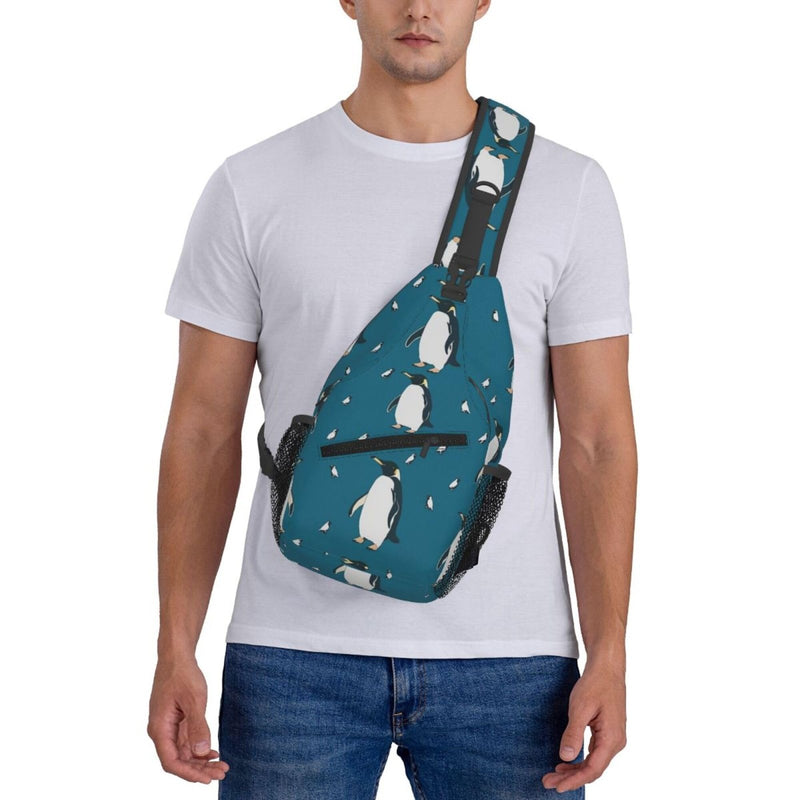 SVEFDOC Ultra Lightweight Sling Shoulder Backpack Penguin Atlantic Chest Pack Crossbody Bags Multipurpose Anti - Theft Bag for Work Picnic Hiking Camping Beach Trip