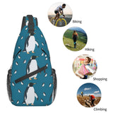 SVEFDOC Ultra Lightweight Sling Shoulder Backpack Penguin Atlantic Crossbody Bag Chest Pack Multipurpose Anti - Theft Daypack for Outdoors Camping Hiking Trekking