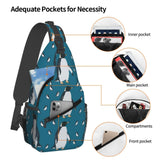 SVEFDOC Ultra Lightweight Sling Shoulder Backpack Penguin Atlantic Crossbody Bag Chest Pack Multipurpose Anti - Theft Daypack for Outdoors Camping Hiking Trekking