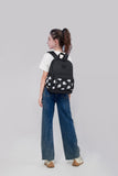 Swacort Black Backpack for School Teen Girls Backpacks Women Travel Laptop Back Pack Cute Floral Lightweight Todder Schoolbag Kids Bookbag Carry on Daypack