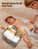 SWEET DOLPHIN 2 - Pack Quilted Diaper Caddy Organizer – Premium Puffer Style Nursery Storage Bins – Water - Resistant & Wipeable Changing Table Organizer – Trendy Tote for Home & Car Travel - Mocha Brown