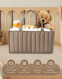 SWEET DOLPHIN 2 - Pack Quilted Diaper Caddy Organizer – Premium Puffer Style Nursery Storage Bins – Water - Resistant & Wipeable Changing Table Organizer – Trendy Tote for Home & Car Travel - Mocha Brown