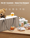 SWEET DOLPHIN 2 - Pack Quilted Diaper Caddy Organizer – Premium Puffer Style Nursery Storage Bins – Water - Resistant & Wipeable Changing Table Organizer – Trendy Tote for Home & Car Travel - Mocha Brown