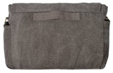 Sweetbriar Classic Vintage Messenger Bag - Original Heavyweight Cotton Canvas Gray Shoulder Bag with Upgraded Features - Grey