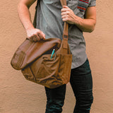 Sweetbriar Classic Vintage Messenger Bag - Original Heavyweight Cotton Canvas Shoulder Bag with Upgraded Features
